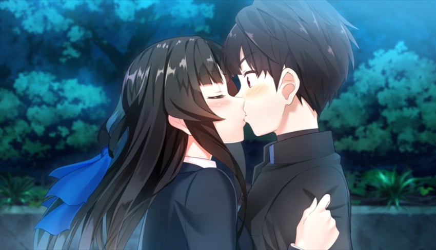 boyfriend-girlfriend cute enju_saion-ji kissing moe_ninja_girls