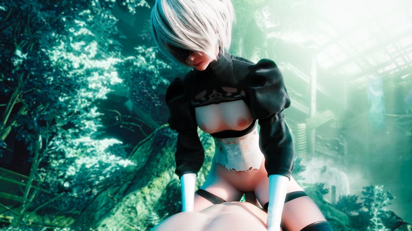 1boy 3d android human idemi-iam male nier nier:_automata pale-skinned_female pale-skinned_male pale_skin yorha_2b