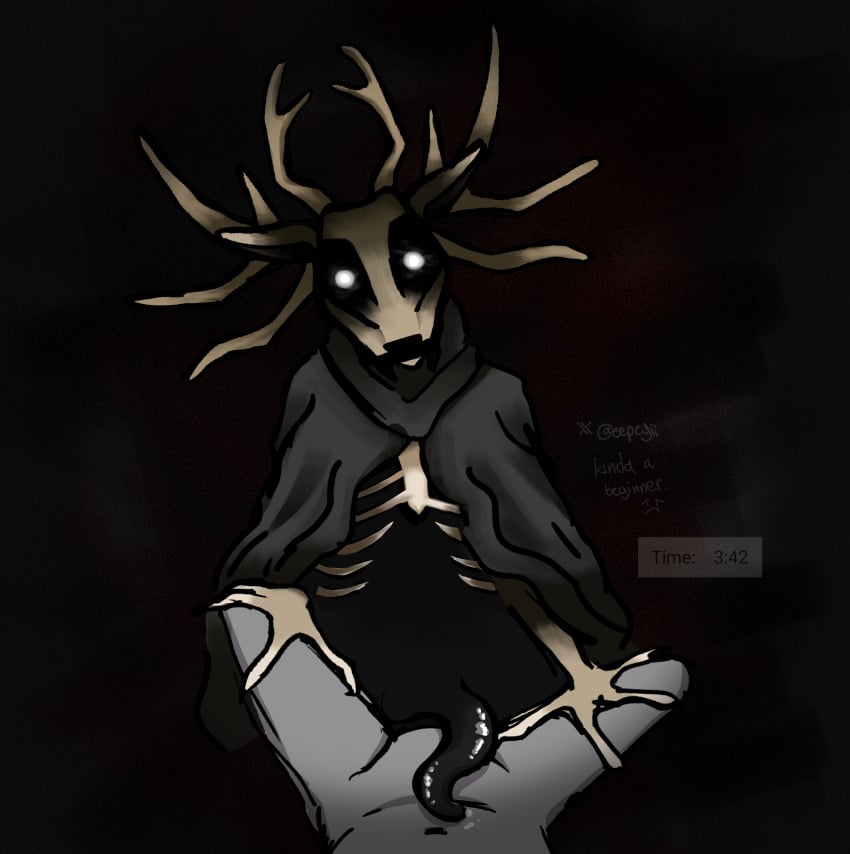 antlers deer eepyin eepzyii furry help legs_apart messy precum specimen_8 spooky's_house_of_jump_scares thighs