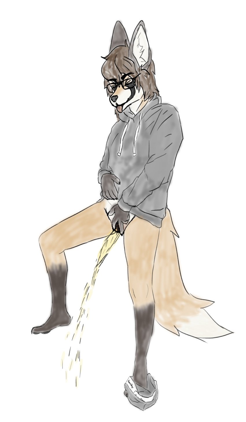 2025 absurd_res anthro arvo_soborov barefoot blanford's_fox bodily_fluids bottomless canid canine claws closed_eyes clothed clothing clothing_around_one_leg clothing_lift digital_media_(artwork) eyewear facial_markings feet female fingers fox fur genital_fluids genitals glasses hair head_markings hi_res hoodie hoodie_lift hybrid lishak mammal marking_territory markings open_mouth panties panties_around_one_leg panties_down partially_clothed paws peeing pussy raised_clothing raised_hoodie raised_leg raised_topwear red_fox simple_background solo spread_pussy spreading tail toes tongue tongue_out topwear true_fox underwear underwear_around_one_leg underwear_down urine watersports