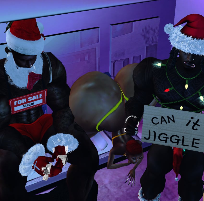 3d bbc_slave bbcwai big_ass big_butt big_thighs blacked_male booty_shorts fat_ass femboy gay gay_sex gta5 gta_v hoe imvu imvu_femboy kellminx roblox santa_claus santa_costume slutboy thong trap