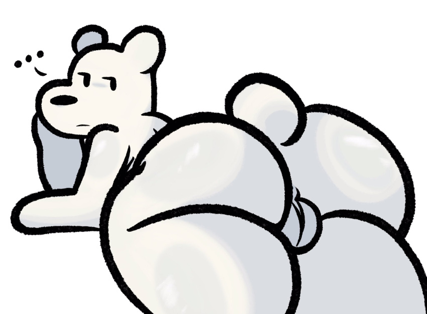 balls big_ass bubble_butt huge_ass ice_bear_(we_bare_bears) lewdewott thick_thighs wide_hips