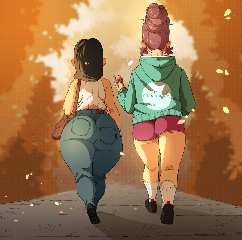 2girls asian_latina ass bag beehive_hairdo big_ass booty_shorts command_grab command_grab's_mom family female female_only hoodie jeans latina latina_milf mother_and_daughter nuclearwasabi paag walking