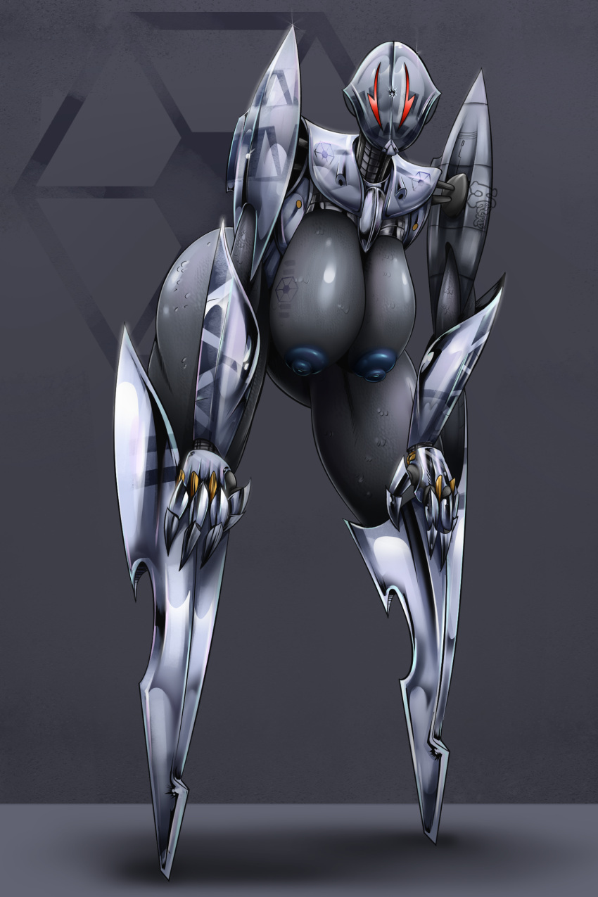 absurd_res aeromorph anthro big_breasts breasts claws female hazarts hi_res humanoid living_machine machine mechanic nipples red_eyes robot solo star_wars tattoo thick_thighs vulture_droid