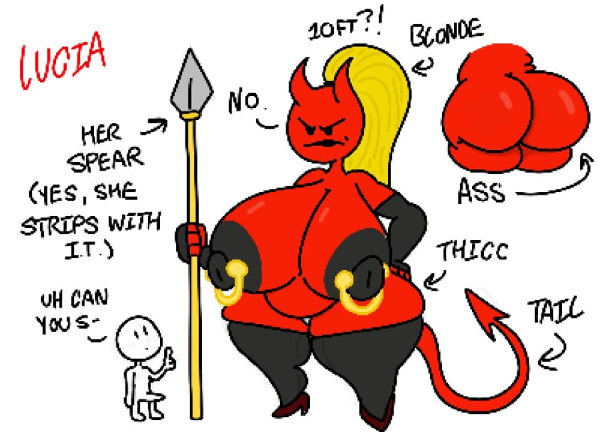 big_areola big_ass big_belly big_breasts big_butt big_nipples big_thighs blonde_female blonde_hair blonde_hair_female demon demon_girl demon_horns large_areolae large_ass large_breasts large_butt large_thighs lucia nipple_piercing theslashfive