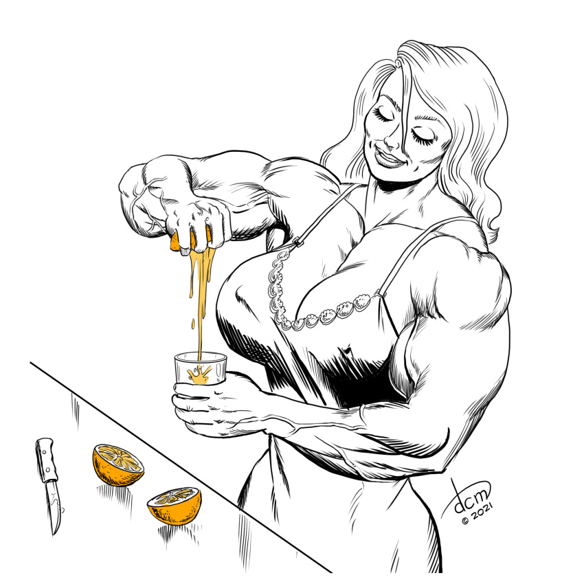 abs biceps big_breasts big_muscles breasts dcmatthews female hair huge_breasts large_breasts large_muscles muscles muscular_arms muscular_female muscular_legs muscular_thighs pecs