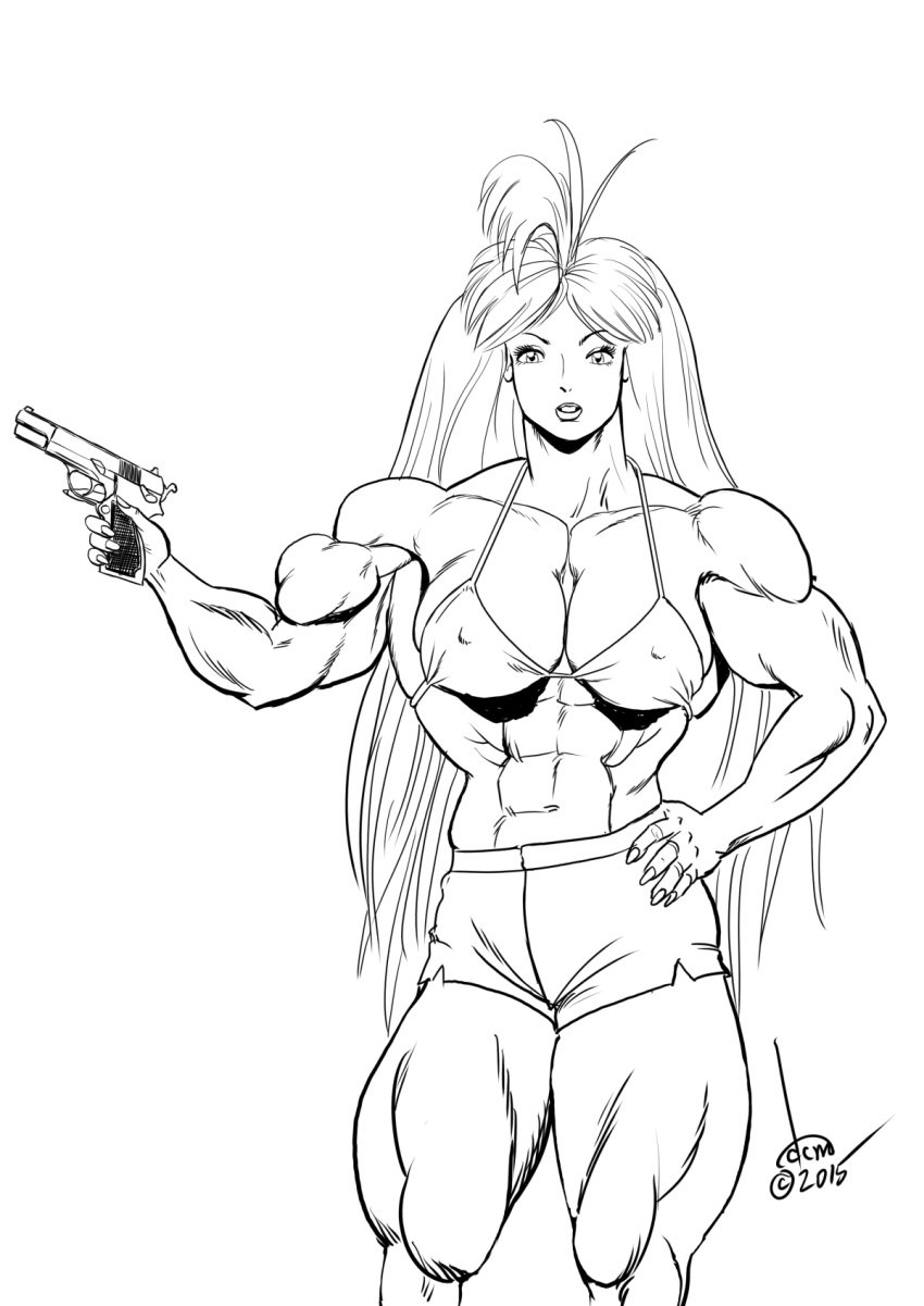 abs biceps big_breasts big_muscles breasts dcmatthews female large_breasts muscles muscular_arms muscular_female muscular_legs muscular_thighs pecs tetsuko