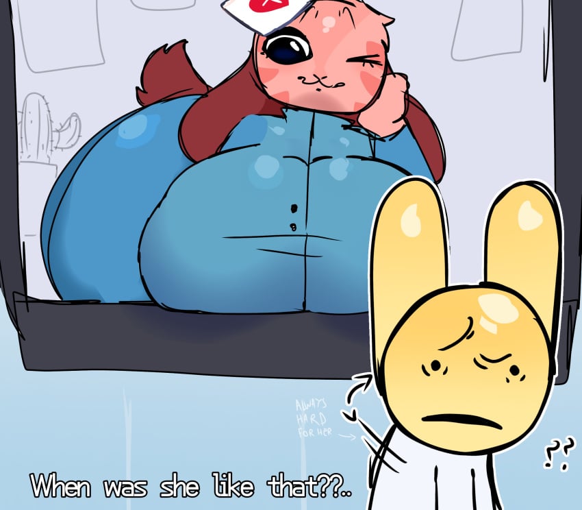 1boy 1girls 2anthro :( :3 ?? action_lines animal_hospital anthro anthro_female anthro_male anthro_only ass big_ass big_ass_(female) big_breasts big_female big_sub blue_clothing breasts bunny_ears buttons cactus clothing doctor dog dog_ears dog_girl dog_tail facial_crest halodouble hospital intern_(animal_hospital) nurse_(animal_hospital) rabbit rabbit_boy red_body red_fur red_skin roblox roblox_game short_male small_dom small_dom_big_sub smile smiley_face submissive_female tagme text thick_ass tits white_jacket wink winking yellow_body yellow_skin
