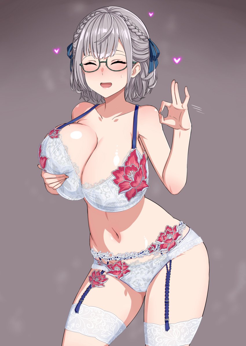 1girls bitch bra female gozaru hololive hololive_fantasy hololive_japan hooker huge_breasts large_breasts lingerie megane panties prostitute prostitution shirogane_noel short_hair virtual_youtuber vtuber