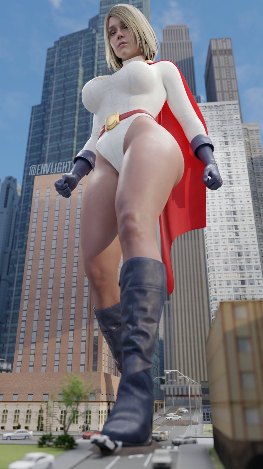 1girls 3d 3d_(artwork) alien alien_girl alien_humanoid big_breasts blonde_female blonde_hair blonde_hair_female breasts city crush dc dc_comics envlight female female_focus giant_female giantess injustice_2 karen_starr kryptonian large_boobs large_breasts light-skinned_female light_skin power_girl power_girl_(injustice_2) powergirl superheroine