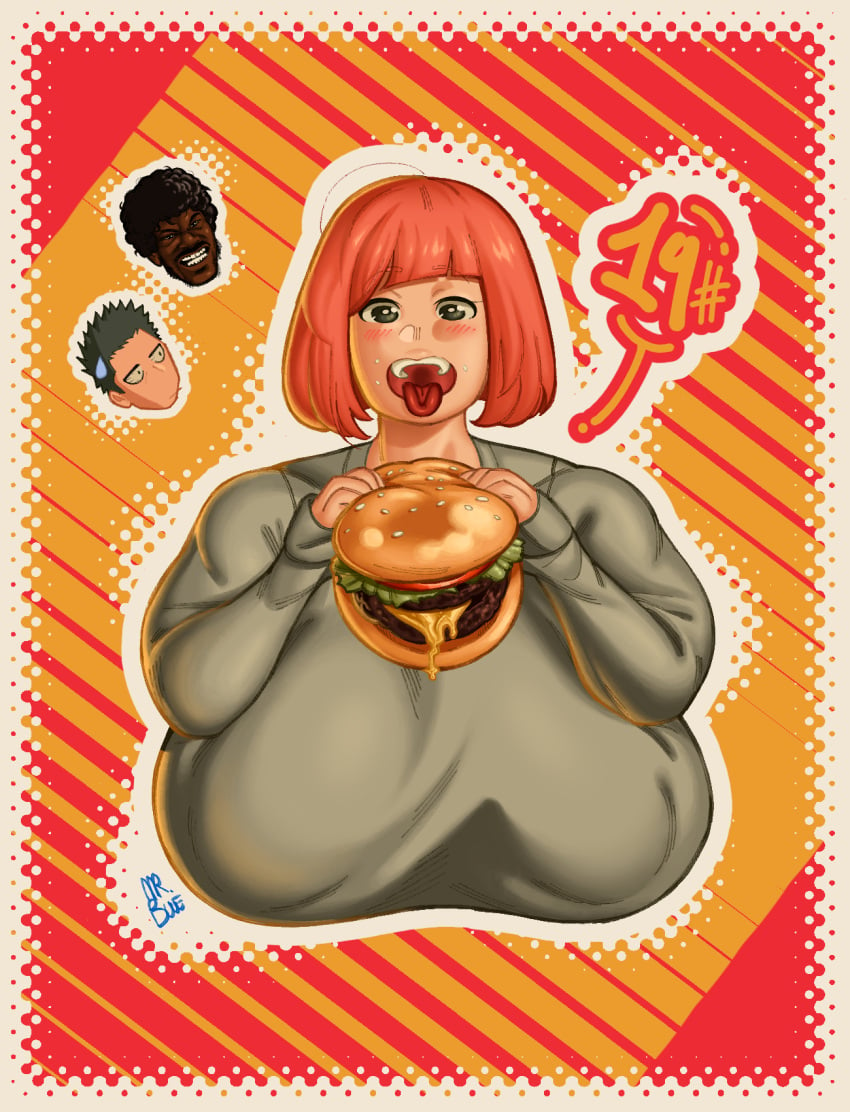 big_breasts burger dad_(japanese_mcdonald's_commercial) mcdonald's mom_(japanese_mcdonald's_commercial) safe yoru_mac