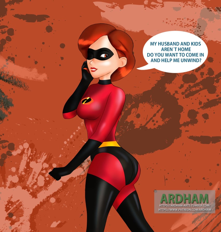 adultery ardham ass breasts cheating disney elastigirl helen_parr implied_sex pixar skin_tight smooth_skin superheroine the_incredibles