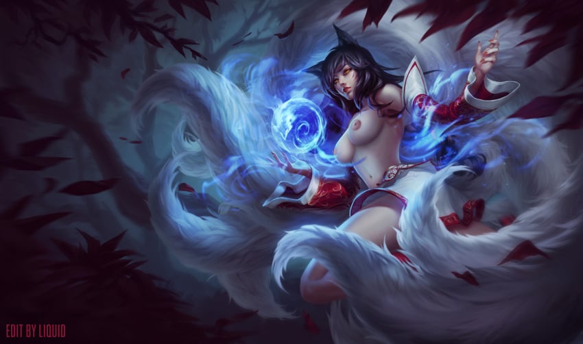 ahri breasts edit female league_of_legends liquid_(artist) photoshop tagme topless