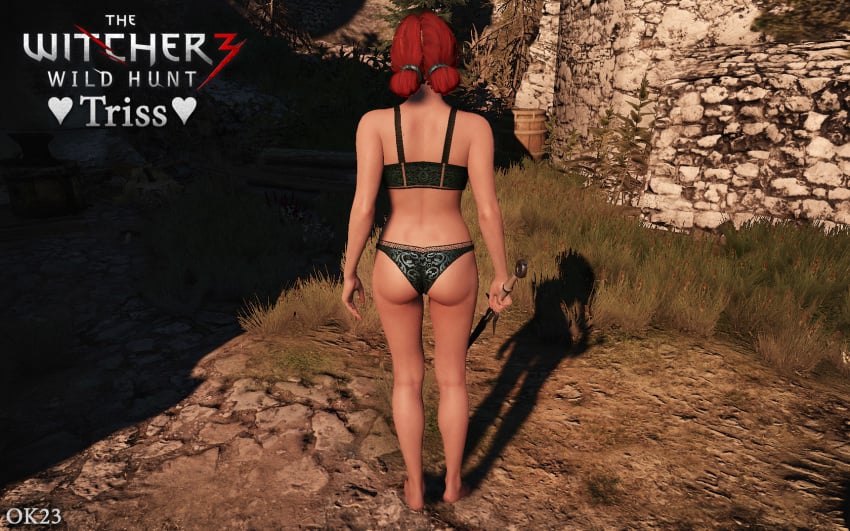 1girls 3d ass cd_projekt_red game games legs lingerie mod mods red_hair screenshot solo solo_female the_witcher the_witcher_(series) the_witcher_2 the_witcher_3:_wild_hunt triss_merigold