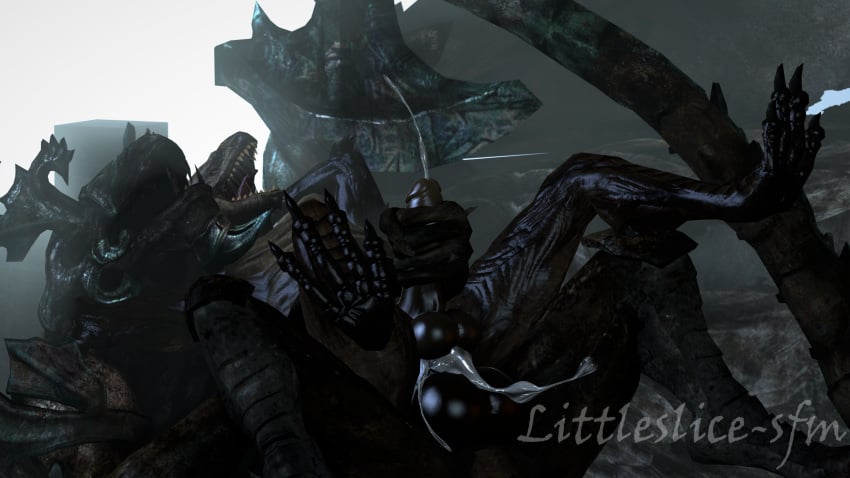 3d anal anal_sex bell_gargoyle cum cum_in_ass cum_inside dark_souls dragon dragonoid fromsoftware littleslice-sfm lying male on_back penetration penis sex size_difference source_filmmaker video_games yaoi