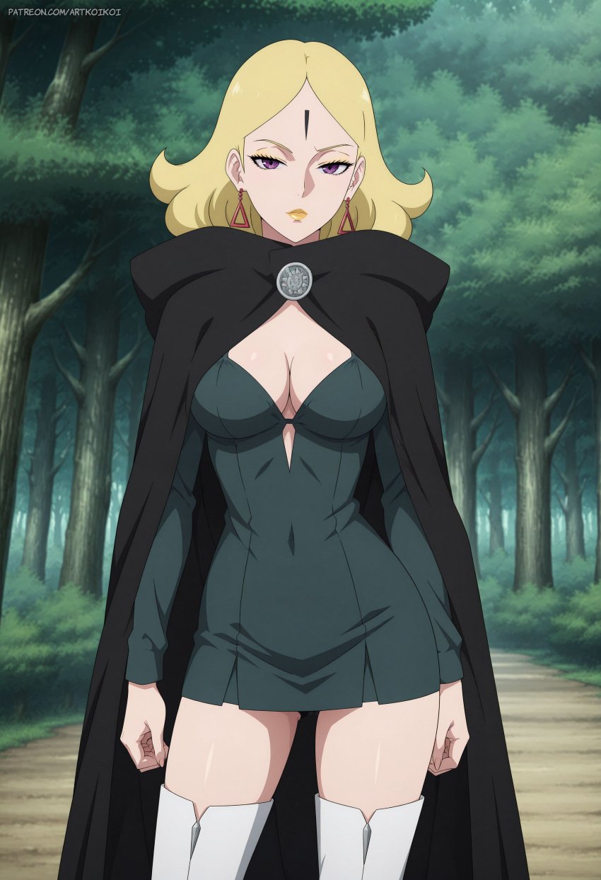 1girls ai_generated blonde_hair boruto:_naruto_next_generations clothed cyborg delta_(boruto) female female_only kara_(boruto) naruto naruto_(series)