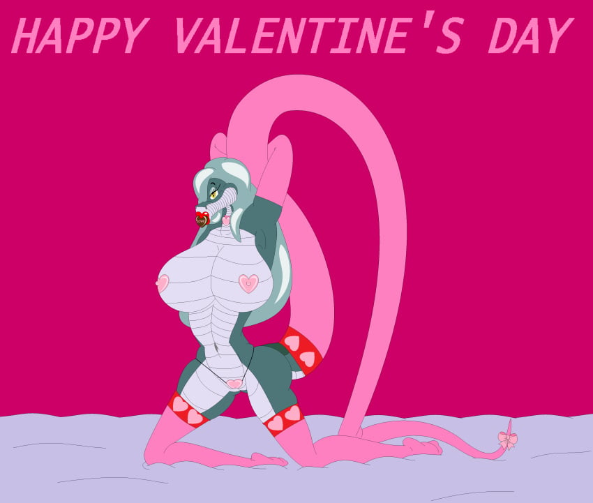 anthro breasts bugboy1 candy chocolate clothed clothing disney female food fusion holidays kaa pussy reptile rule_63 scalie snake solo the_jungle_book topless valentine's_day