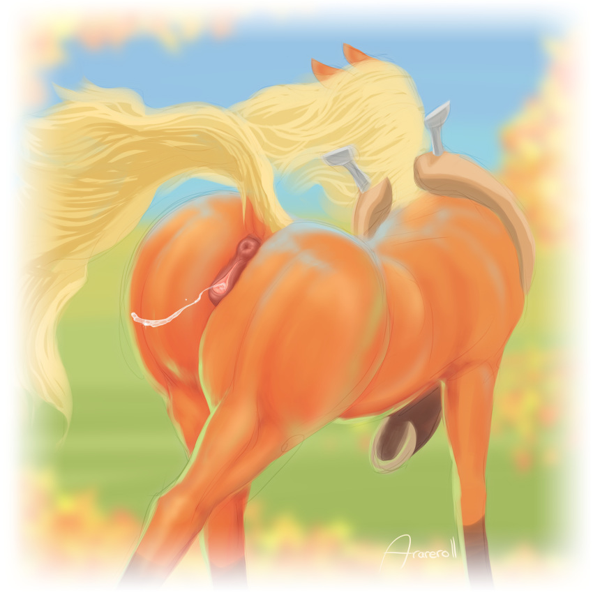 1girls anatomically_correct anatomically_correct_pussy animal_genitalia animal_pussy anus arareroll ass autumn clitoris equine equine_pussy female feral hi_res horse mammal pussy sketch solo source_request thick_thighs wet wide_hips