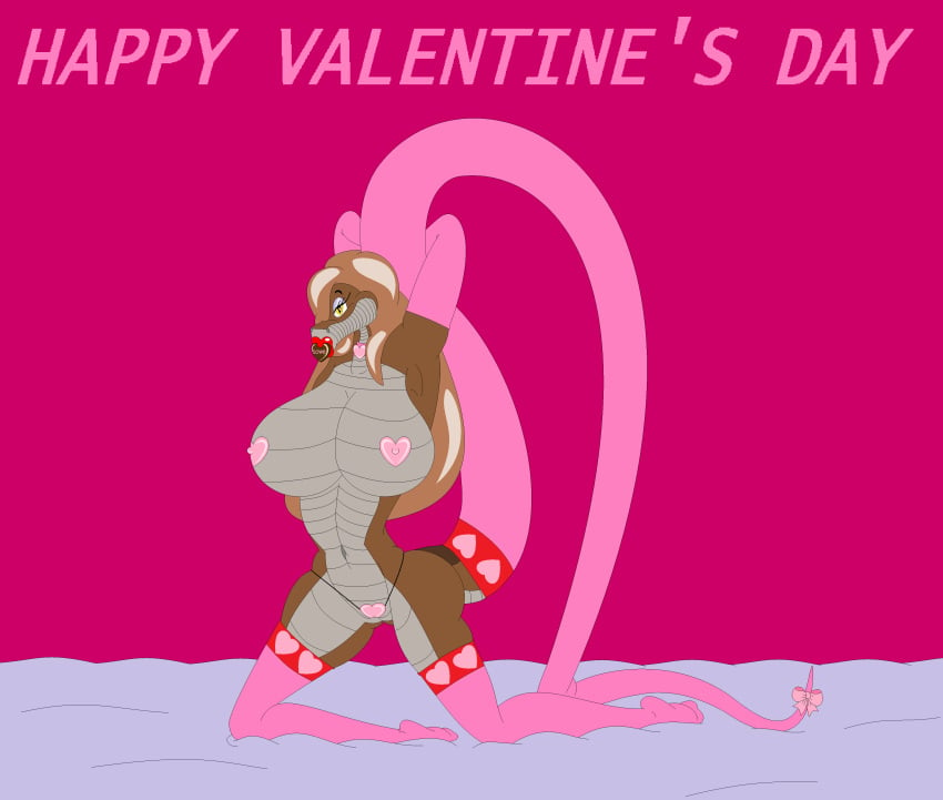 anthro breasts bugboy1 candy chocolate clothed clothing disney female food fusion holidays kaa pussy reptile rule_63 scalie snake solo the_jungle_book topless valentine's_day