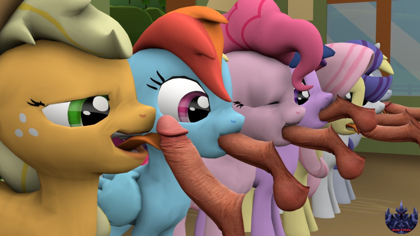 3d applejack_(mlp) grey-yordle my_little_pony penis rainbow_dash_(mlp) source_filmmaker straight_hair