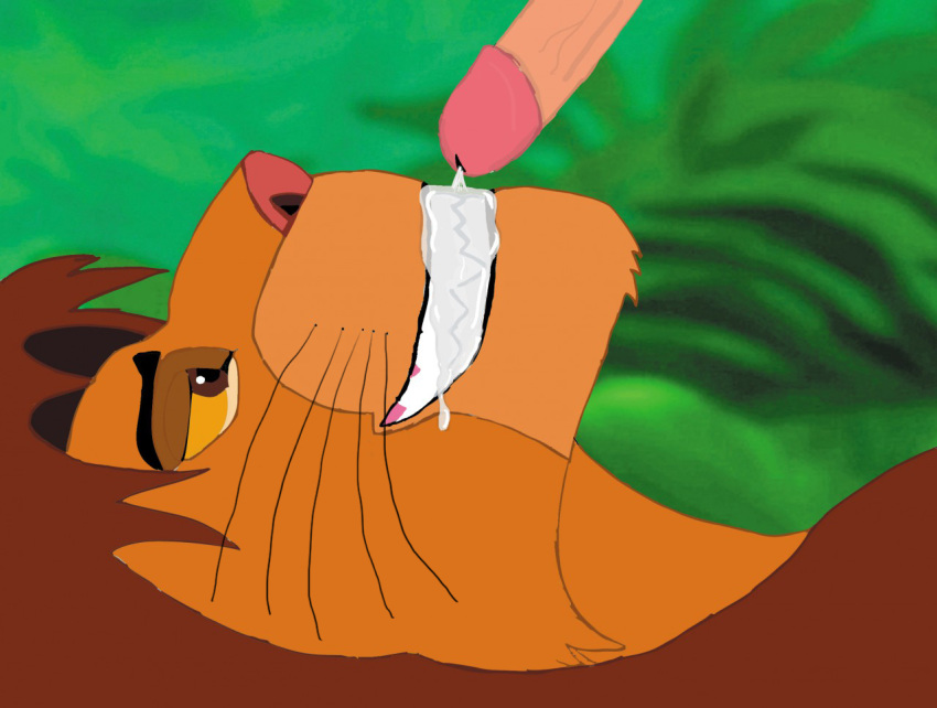 cum cum_in_mouth cum_inside cum_on_face cum_on_teeth disney feline feral gay human lion male male_on_feral male_only mammal nightcorelights oral penis simba smile solo_focus teeth the_lion_king yaoi zoophilia