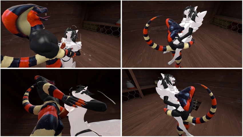 3d 5_fingers anthro balls breast_sucking breasts canine cum female male mammal orgasm orgasm_face paizuri petruz rafe93 reptile scalie sex snake source_filmmaker straight sucking tongue tongue_out wolf