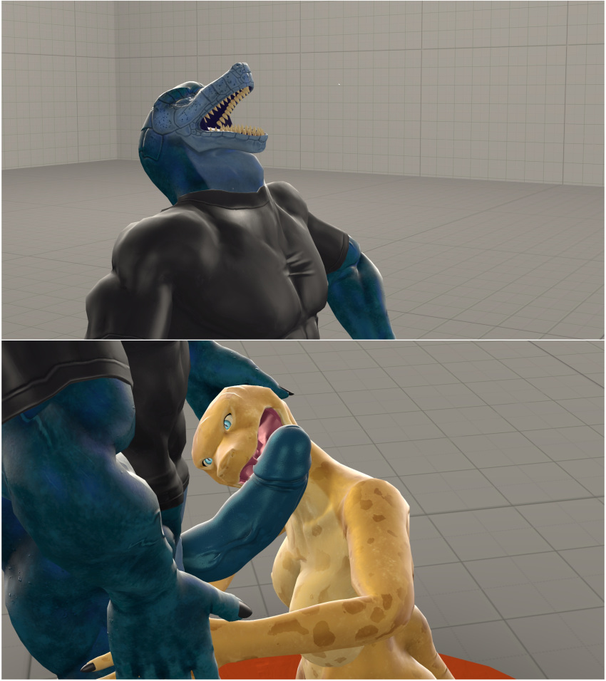 3d anthro bite cock_and_ball_torture female lizard male penis penis_biting petruz rafe93 reptile scalie snake source_filmmaker straight teeth