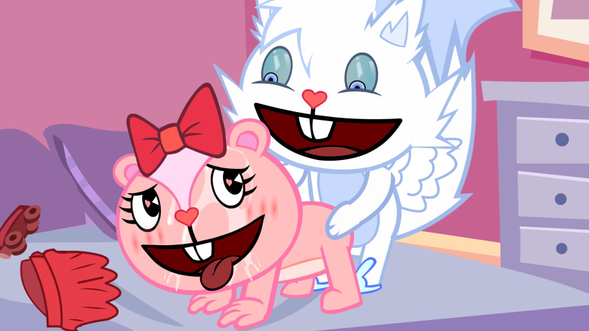 1boy 2018 animated duo furry giggles_(htf) happy_tree_friends hi_res loop male nemao toony