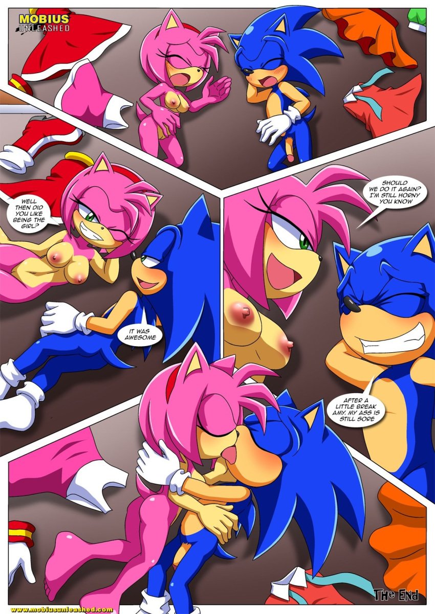 after_pegging amy_rose big_breasts comic crossdressing female male sonic_(series) sonic_the_hedgehog strap-on trap vagina