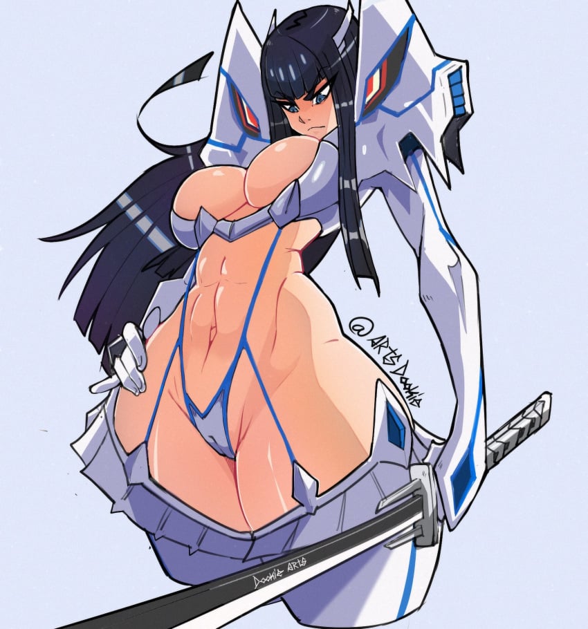 artsdookie big_breasts breasts cleavage dookie_arts female huge_breasts kill_la_kill kiryuuin_satsuki tagme thick_thighs wide_hips