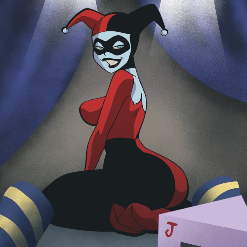 batman:_the_animated_series batman_(series) big_ass big_butt blue_eyes bubble_ass bubble_butt coolerinker dc dc_comics harley_quinn harley_quinn_(classic) inker_comics inkershike large_ass large_butt looking_at_viewer medium_breasts thick_thighs wide_hips wide_thighs