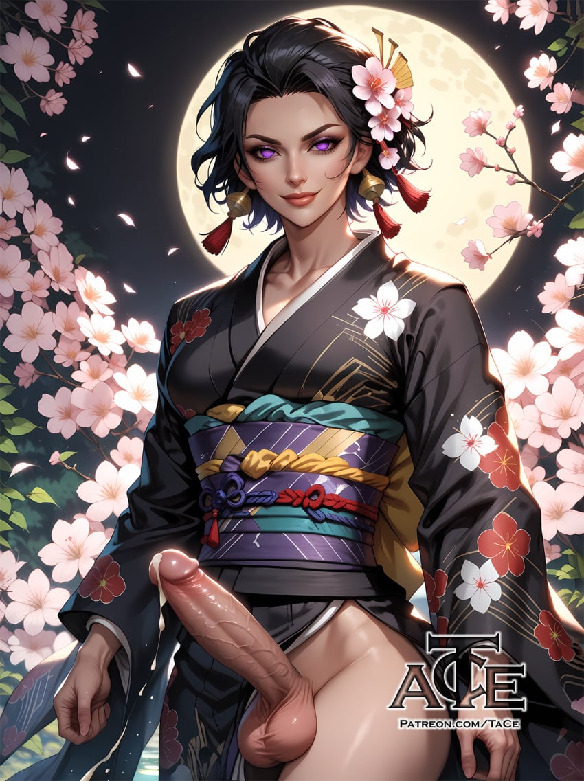 1futa abs ai_generated balls big_balls big_breasts breasts curvy demon_slayer dickgirl futa_only futanari looking_at_viewer nsfw penis perfect_body ready_to_fuck small_waist smile solo taceee tamayo_(kimetsu_no_yaiba) testicles