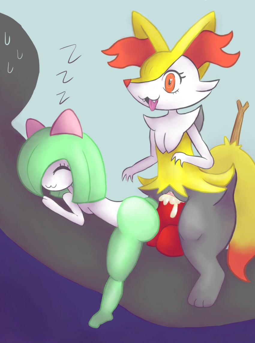 1boy 2girls 3_toes animal_genitalia animal_penis anthro ass big_ass big_ears big_penis big_tail braixen breasts canine canine_penis clitoris closed_eyes cum cum_in_pussy cum_inside duo_focus eyelashes faceless_male feet female female_focus fizwack flat_chest fox furry green_hair green_skin group group_sex hi_res hot_dogging humanoid interspecies kirlia knot male male_penetrating mammal nintendo on_top open_mouth orange_eyes paws penetration penis pokémon_(species) pokemon pokemon_(species) pokemon_rse pokemon_xy pussy red_fur red_penis sex short_hair sideboob sleeping smile source_request stick straight sweat tail teeth text thick_thighs threesome tongue tongue_out vaginal_penetration video_games white_fur white_skin wide_hips yellow_fur