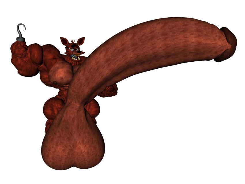 3d 3d_(artwork) abs biceps bnom92 five_nights_at_freddy's fnaf foxy_(fnaf) furry gay hyper hyper_balls hyper_genitalia hyper_penis hyper_testicles male male_focus male_only muscle muscles muscular muscular_arms muscular_back muscular_legs muscular_male muscular_thighs nipples pecs tagme