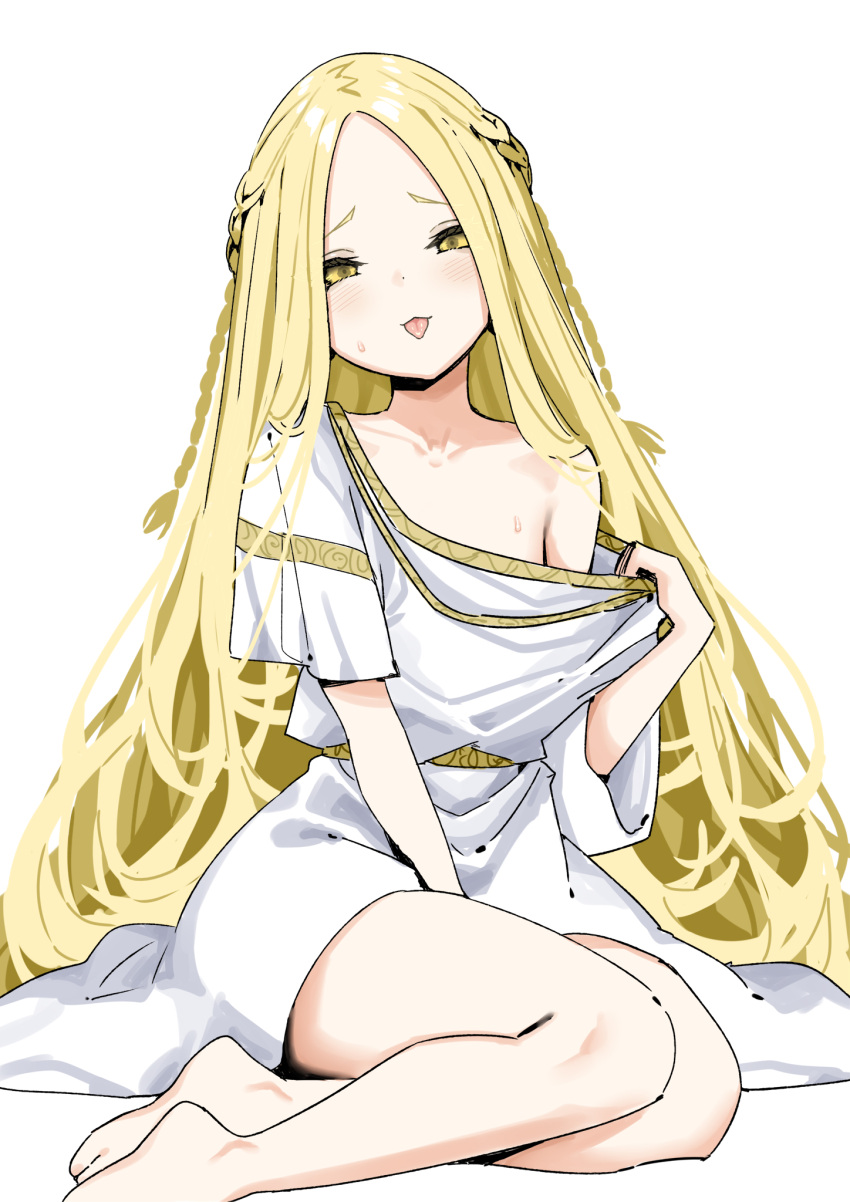 1boy blonde_hair elden_ring femboy femboy_only fromsoftware miquella shadow_of_the_erdtree sky_(freedom) tease teasing thick_thighs undressing