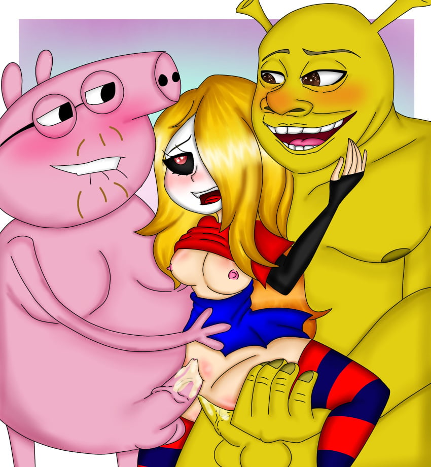 crossover daddy_pig parodias3x peppa_pig shrek shrek_(series) tagme