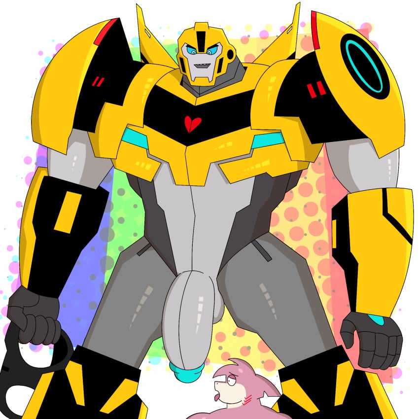 2boys big_penis bumblebee_(transformers) flaccid gay male_only nudity penis shark sharkpink transformers transformers_robots_in_disguise_(2015)