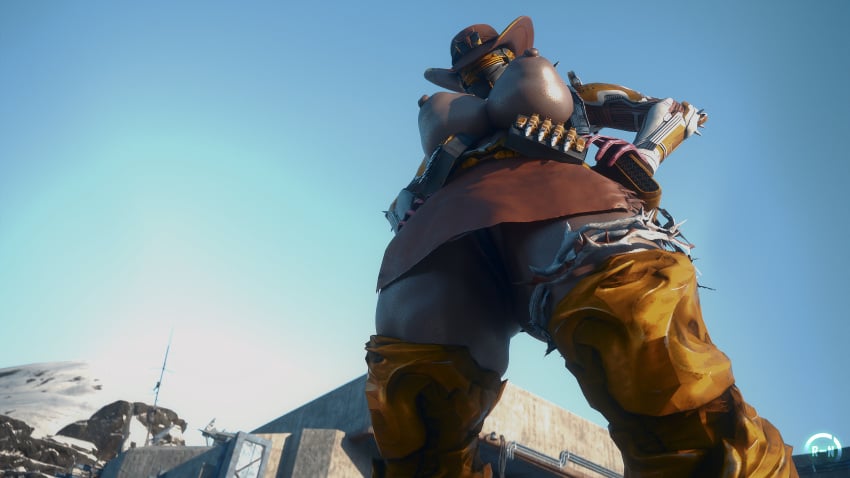 1girls absurd_res big_ass big_breasts big_butt blender blender_(software) destiny_(game) destiny_(video_game) destiny_2 female giant giant_breasts giantess growth hi_res highres hyper hyper_breasts runn1non solo sony_corporation sony_interactive_entertainment titan_(destiny) xbox_game_studios