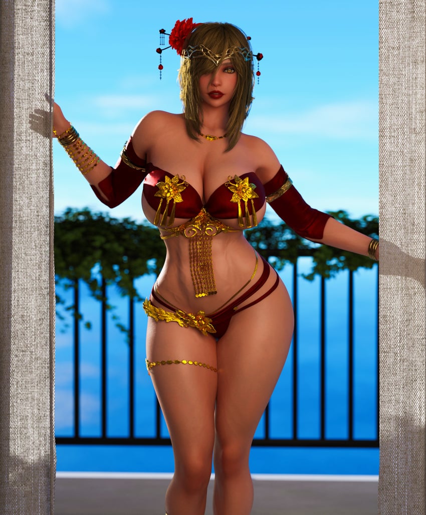 blonde_hair blonde_hair_female curtains curtains_open elden_ring entitledgoose female_focus female_only fromsoftware full_body goddess gold_eyes gold_jewelry golden_crown golden_eyes hair_over_one_eye hair_pin jewelry large_breasts light-skinned_female milf mother older_female queen queen_marika_the_eternal red_bikini red_lipstick revealing_clothes royal royal_slut royalty sea seductive_look seductive_pose slut solo solo_female thighs voluptuous voluptuous_female voluptuous_milf