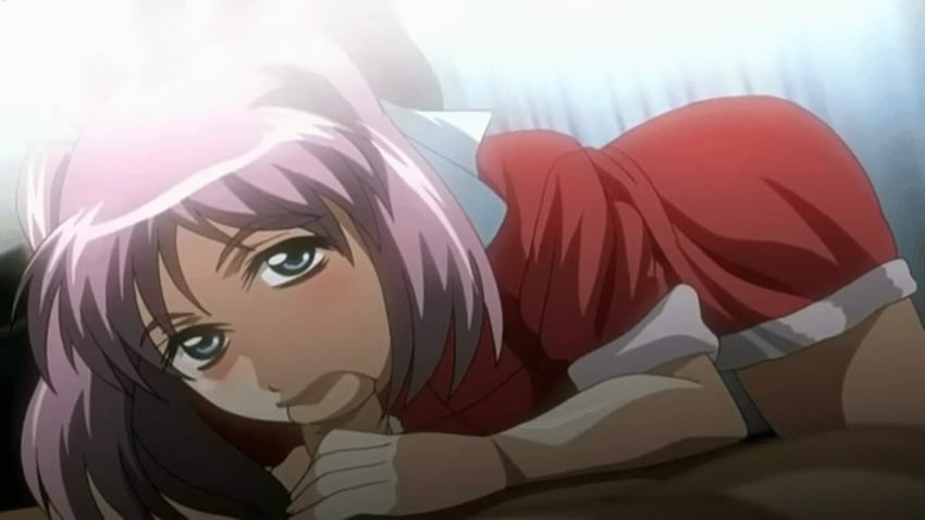 :>= animated blue_eyes burgundy_hair clothed_female_nude_male cock_worship fellatio female fringe looking_at_viewer murakami_teruaki nanase_ren night_shift_nurses night_shift_nurses:_ren_nanase nude nurse oral penis pink_hair uncensored yakin_byoutou