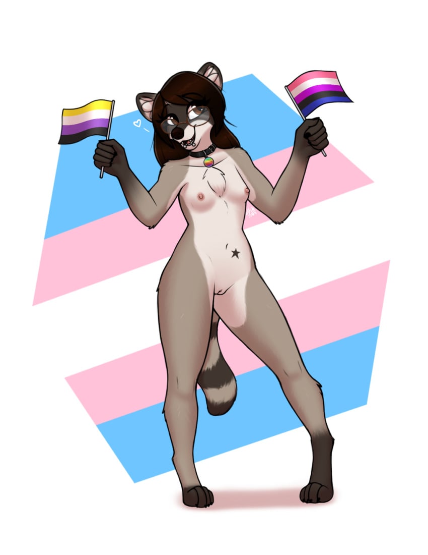 anthro female genderfluid_pride_colors hi_res humanoid lgbt_pride nonbinary_pride_colors pride_colors solo stargazer starr_(stargazer) transgender_pride_colors