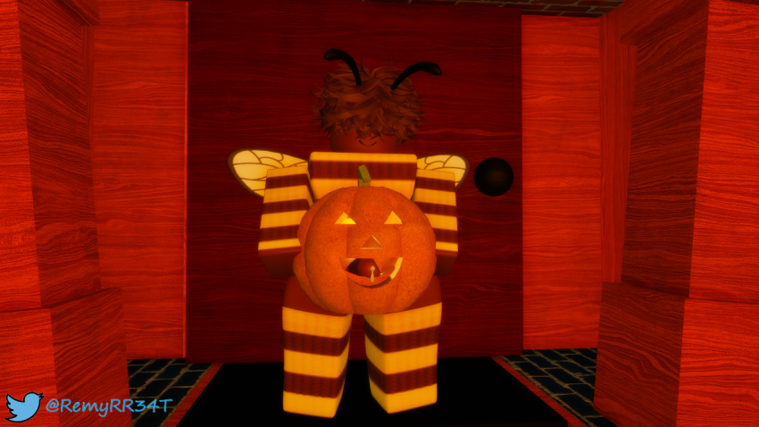 3d 3d_(artwork) bee dark-skinned_male female femboy pumpkin remyrr34 roblox roblox_avatar roblox_background robloxian self_upload twitter_username