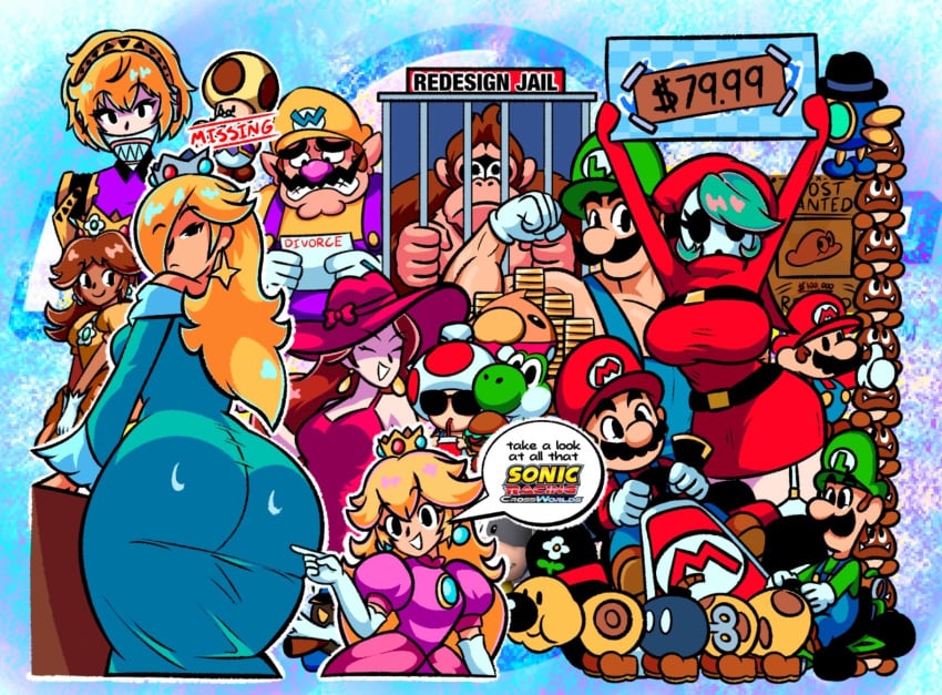 6+girls 6girls alternate_version_available ass ass_in_dress background_character background_characters bare_shoulders big_ass big_butt black_eyes blonde_hair breasts bubble_ass bubble_butt clothed clothed_female covered_eye crown curvaceous curvy curvy_female curvy_figure damonfive0 donkey_kong donkey_kong_(dkbananza) dress fat_ass female female_focus goomba hair_covering_eye hair_over_one_eye hi_res high_resolution highres huge_ass huge_butt large_ass light-skinned_female light_skin long_hair luigi mario mario_(series) mario_kart mario_kart_world mature mature_female milf multiple_girls nintendo pauline pauline_(mario) pointing pointing_at_another pointing_at_ass presenting presenting_another presenting_hindquarters princess princess_daisy princess_peach princess_rosalina rosetta_(super_mario_galaxy) royalty shy_gal sideboob sonic_(series) sonic_racing_crossworlds tagme thick_ass toad toadsworth voluptuous voluptuous_female wario wiggler yoshi
