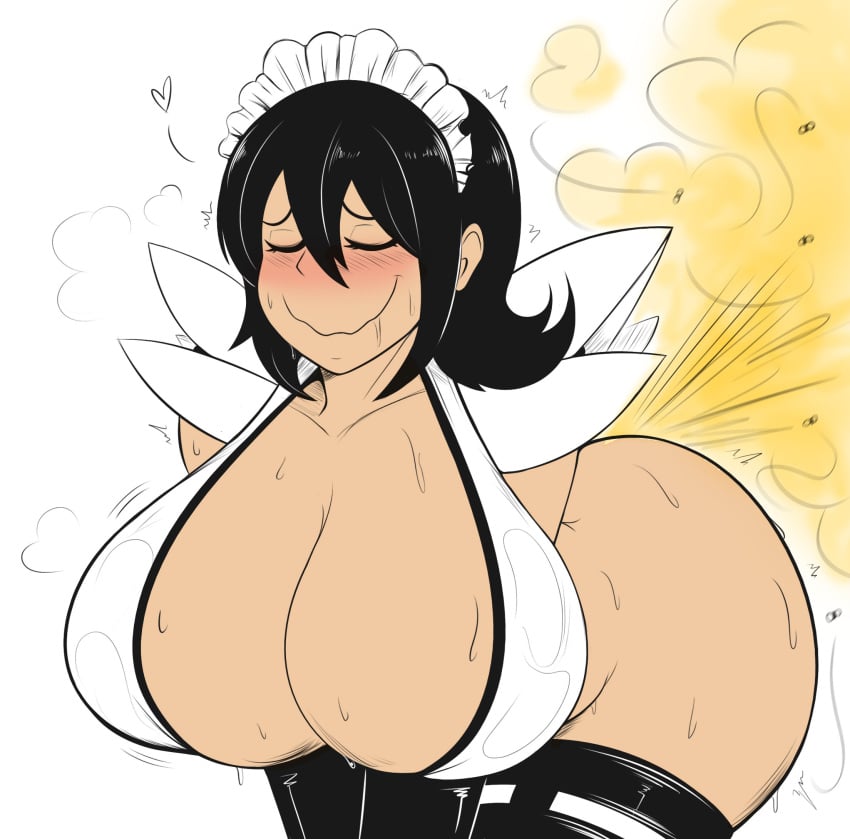 1girls aroused ass big_ass big_breasts black_hair blush blushing dat_ass drooling fart fart_cloud fart_fetish farting fat_ass female female_only flies flies_for_smell gassytank gastank huge_ass huge_breasts iroha looking_pleasured maid maid_headdress maid_outfit samurai_shodown simple_background snk sweat sweatdrop sweating sweaty tagme thick_thighs trembling