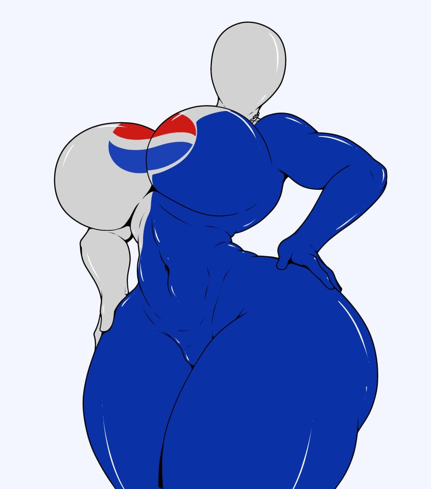 1girls alternate_version_available child_bearing_hips edit faceless faceless_character huge_thighs humanized large_breasts looking_at_viewer meme methados pepsi pepsiwoman shitpost thick_thighs wide_hips