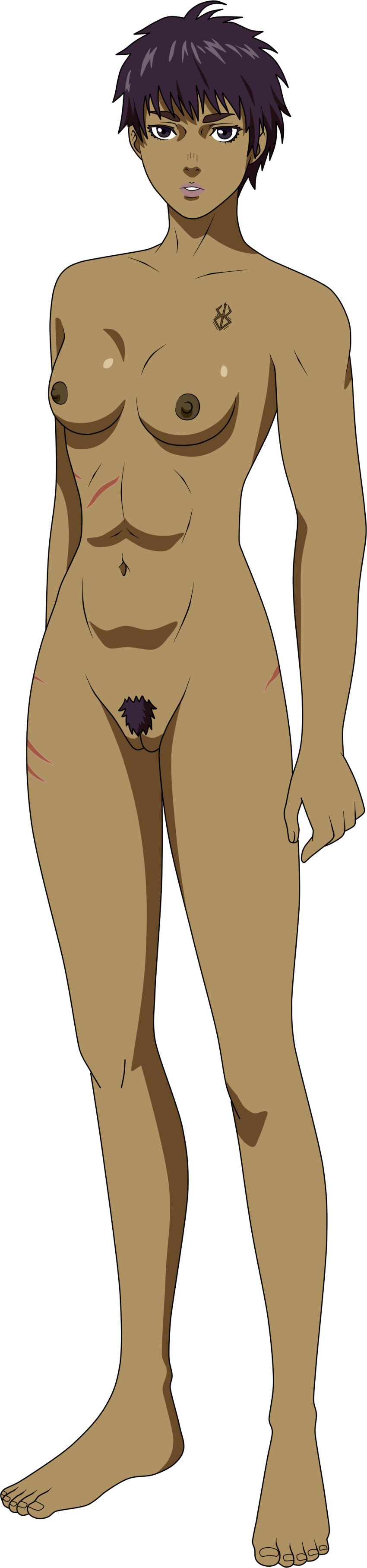 berserk casca_(berserk) completely_naked_female completely_nude completely_nude_female dark-skinned_female dark_skin lionprideart naked naked_female nude nude_female scars transparent_background