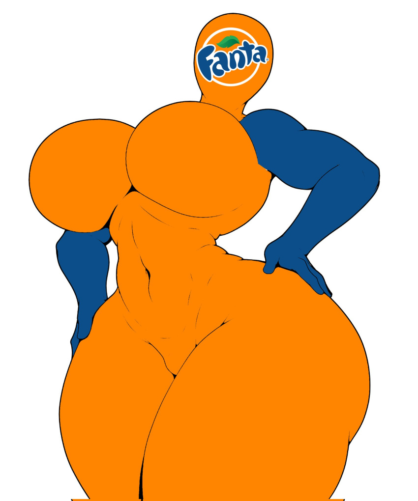 1girls child_bearing_hips corporation edit faceless faceless_character fanta huge_thighs humanized large_breasts looking_at_viewer meme methados shitpost thick_thighs wide_hips