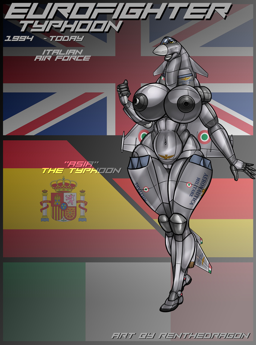 1girls 2018 aeromorph aircraft airplane anthro areola asia_dalla_valle ass big_breasts big_butt bottomless breasts british_flag brown_eyes clothed clothing emblem female female_only german_flag huge_breasts italian_flag jet living_aircraft living_machine machine navel nipples nude original pussy renthedragon sign smile solo spanish_flag standing thick_thighs union_jack voluptuous wide_hips wings