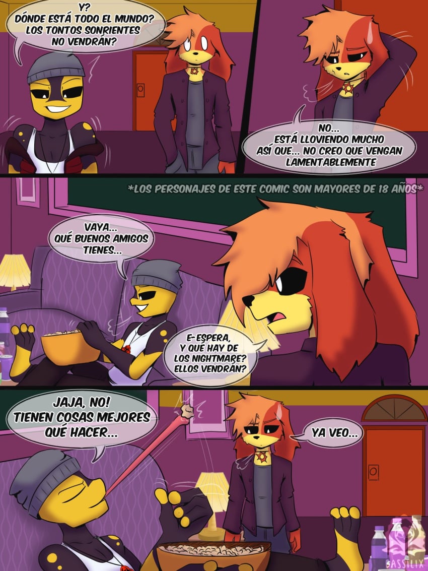 anthro anthro_on_anthro bassilixxx23 comic critters_(poppy_playtime) dogday dogday_(poppy_playtime) icky_licky_(poppy_playtime) nightmare_critters no_humans poppy_playtime poppy_playtime_(chapter_3) poppy_playtime_(chapter_4) smiling_critters