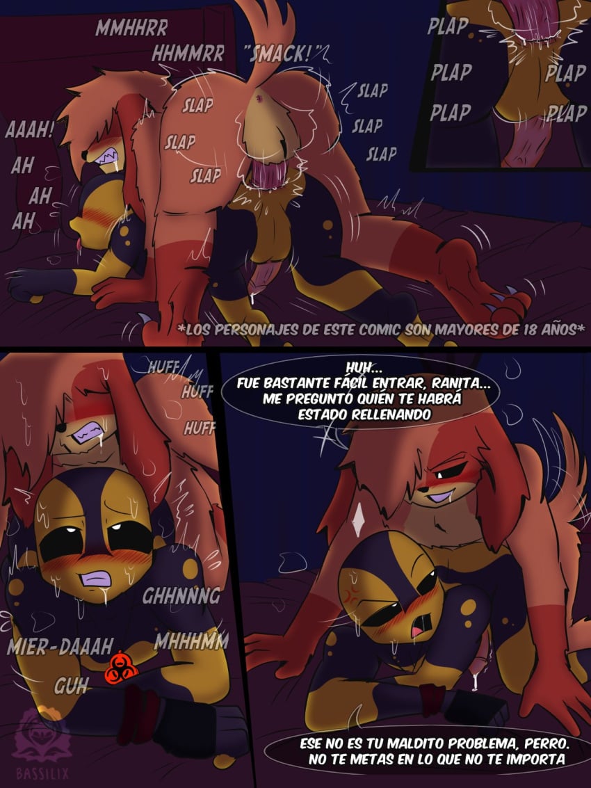 anthro anthro_on_anthro bassilixxx23 comic critters_(poppy_playtime) dogday dogday_(poppy_playtime) icky_licky_(poppy_playtime) nightmare_critters no_humans poppy_playtime poppy_playtime_(chapter_3) poppy_playtime_(chapter_4) smiling_critters